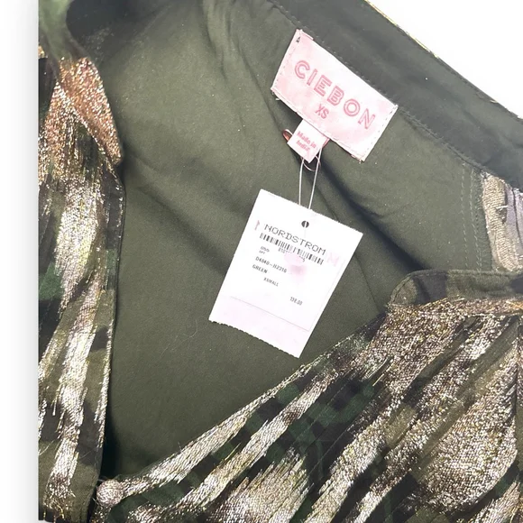 Seneca Metallic Long Sleeve Midi Shirtdress by CIEBON size XS - Picture 8 of 8